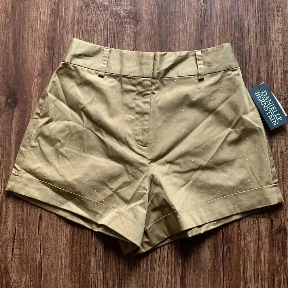 Macy’s x Danielle Bernstein Boyfriend Dress Shorts Polka Dot NWT